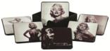Marilyn Monroe - Square Black and White Coasters