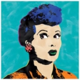I Love Lucy - Turquoise Pop Art Canvas Art