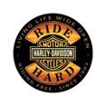 Harley Davidson - Ride Hard Embossed Round Tin Sign