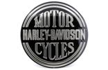 Harley Davidson - Embossed Platinum Disc Sign