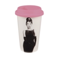 Audrey Hepburn - 12 oz. Double Wall Ceramic Travel Mug