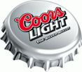 Coors Light Embossed Bottle Cap Sign