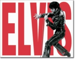 Elvis Leather Tin Sign