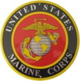 U. S. Marine Corps Round Tin Sign