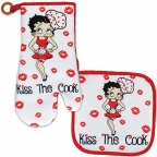 Betty Boop- Pot Holder & Oven Mitt Set