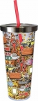Friends Glitter Cup w/ Straw