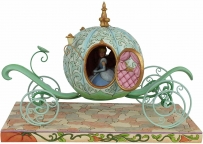 Jim Shore: Cinderella- Pumpkin Coach w/ Cinderella & Lights Figurine