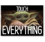 Star Wars: The Mandalorian- The Child Touch Everything Magnet