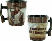 John Wayne- Shot Glass w/ Rifle Handle