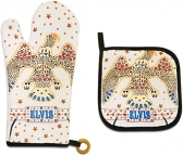 Elvis- White Jumpsuit Pot Holder & Oven Mitt Set