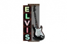 Elvis- Guitar Metal Sign