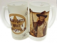 John Wayne- Man's Gotta Do Stein