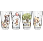 Winnie the Pooh- Painted Scene 4 Pint Glass Pack