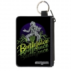 Beetlejuice on Tombstone Mini Canvas Zipper Wallet