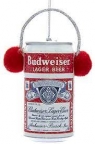 Budweiser Can w Ear Muffs Ornament