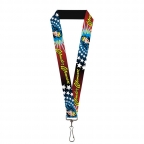 Wonder Woman Face w/ Stars Lanyard