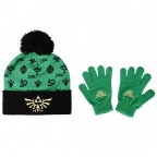 Zelda Hyrule Crest Youth Beanie & Gloves Set