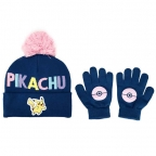 Pokemon Youth Blue Beanie & Gloves Set
