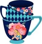 Alice in Wonderland "Stacked" Mug