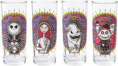 Nightmare Before Christmas- Sugar Skull 4 Pack Tumbler Glass Set