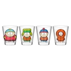 South Park Graffiti Characters Boxed 4pc. 1.5oz. Mini Glass