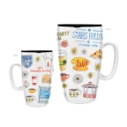 Gilmore Girls Stars Hallow 16oz Ceramic Travel Mug W Lid
