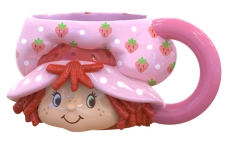 Strawberry Shortcake Head Ceramic 3D Sculpted Mug