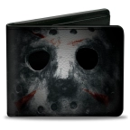 Friday the 13th- Jason Mask Close Up Bi-Fold Wallet
