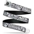 Peanuts- Snoopy Black & White Seatbelt Belt