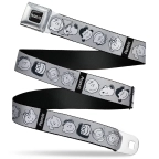 Peanuts Gang Expressions Black & White Seatbelt Belt