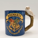 Harry Potter Hogwarts House Patterns 20oz Shaped Handle with Hedwig Ceramic Mug