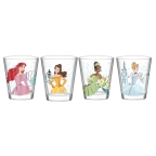 Disney Princess Icon Sparkle 4pc. 1.5oz. Mini Glass Set