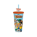 A Goofy Movie Retro Group Shot and Logo 24oz Plastic Cold Cup with Straw