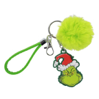 The Grinch Pom Wristlet Keychain