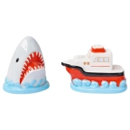 Jaws Shark Breach and Orca Ceramic Salt and Pepper Shaker