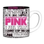Mean Girls On Wednesday We Wear Pink Glitter 20z Ceramic Mug