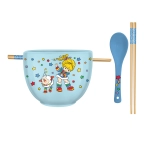 Rainbow Brite 20oz Ceramic Ramen Bowl w/ Chopsticks & Spoon