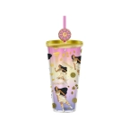 Pocahontas Foil 24oz Plastic Cold Cup w/ Lid & Topper Straw
