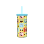 Spongebob Character Face Grid 20oz Plastic Tall Cold Cup with Straw