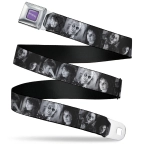 Beetlejuice- Character Blocks Black & White Seatbelt Belt