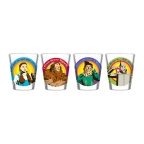 Wizard of Oz Group 4pc. 1.5oz. Mini Glass Set