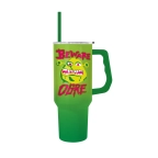 Shrek Beware Orge Ombre 40z Stainless Steel Tumbler W Handle + Straw