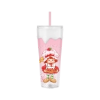 Strawberry Shortcake Life Is Delicious  26oz Drip Plastic Tumbler with Straw