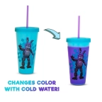 Five Nights at Freddy's- Bonnie Checkerboard 24oz Color Change Plastic Cup with Straw