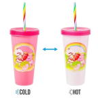 Care Bears X Strawberry Shortcake Color Changing Tumbler with Straw (Pink)