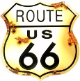 Route 66 - Bullet Holes Shield