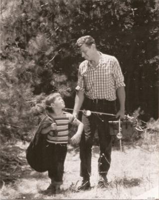 Andy Griffith & Opie - Fishing Poles 8x10